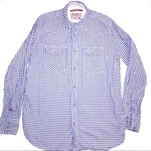 Jeffrey Max Checkered Blue/White Button Down
